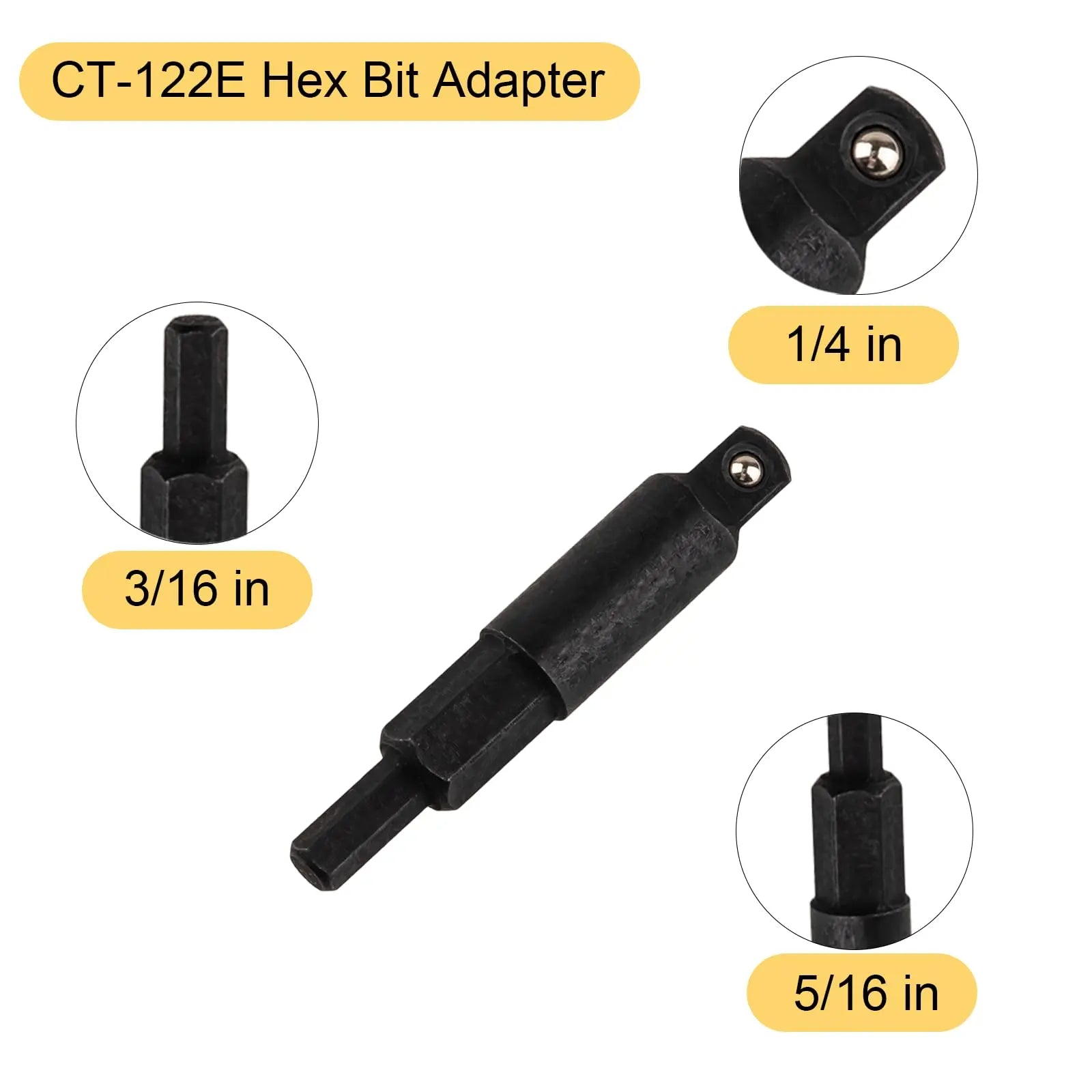 jiouxip Valve Core Remover Installer Tool and HVAC Service Wrench Set with Hex Bit Adapters, Dual Size SAE 1/4 to 5/16 Port, 5/16'', 3/8'' Refrigeration Service Wrench, 10 Valve Core