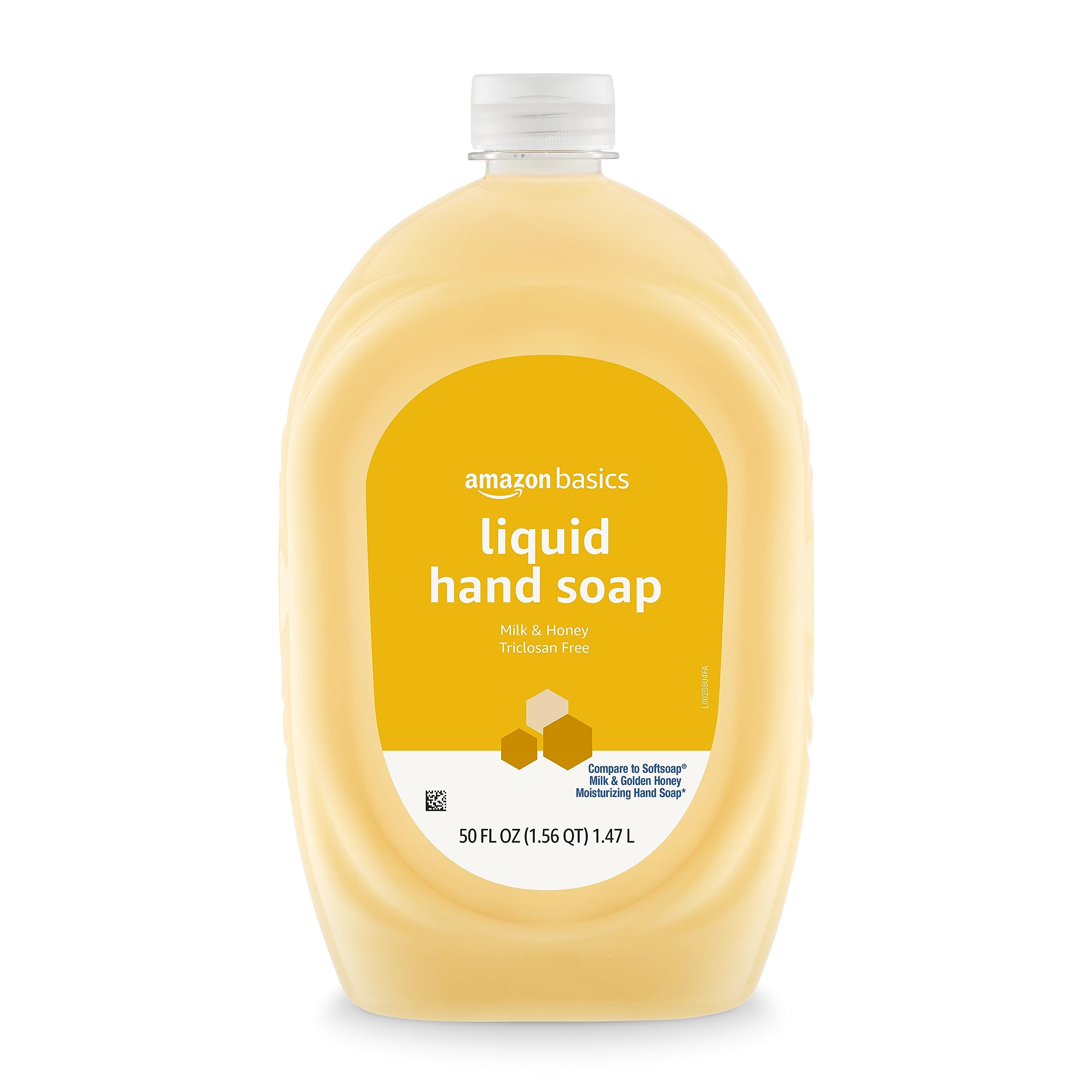 Basics Liquid Hand Soap Refill, Milk and Honey Scent, Triclosan-free, 50 Fluid Ounces, Pack of 1
