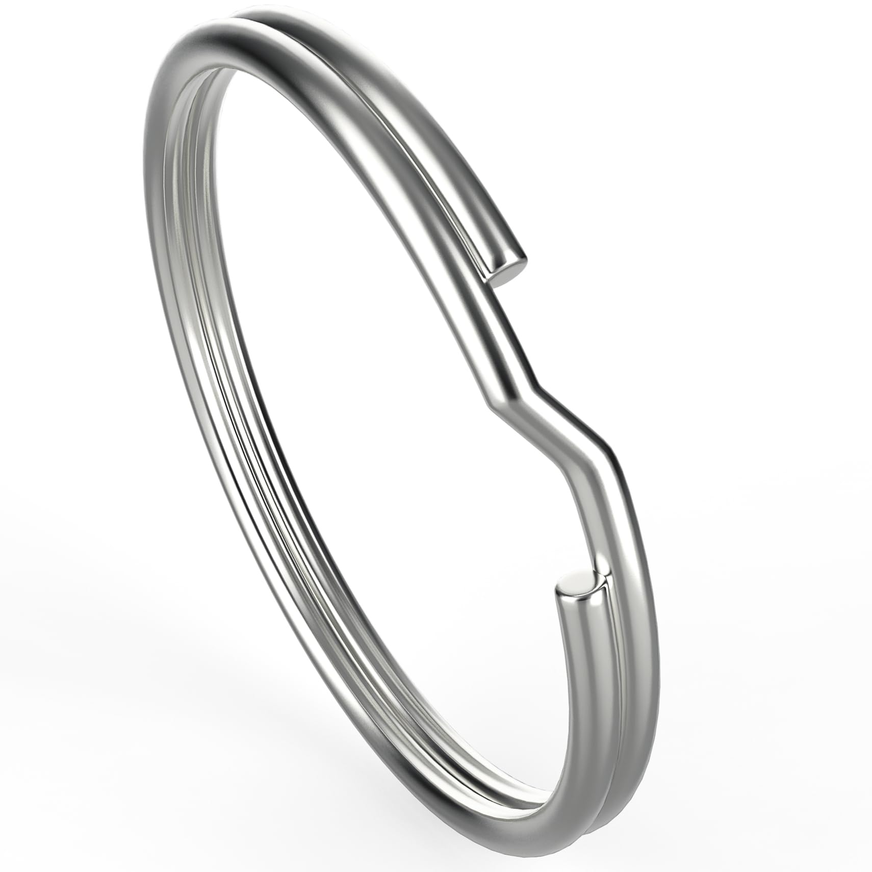 Key Ring/Key Chain, 50 Pack 3/4 inches 20mm Split Round Metal Silver Keyring for Home/Car/Outdoor/Arts/Lanyards/CraftsKeys Organization