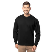 Fruit of the Loom Men's Moisture Wicking Eversoft Fleece Sweatshirt, Black, Large