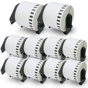 BETCKEY - Compatible Continuous Labels Replacement for Brother DK-2205 (2.4 in x 100 ft), Use with Brother QL Label Printers [10 Rolls]