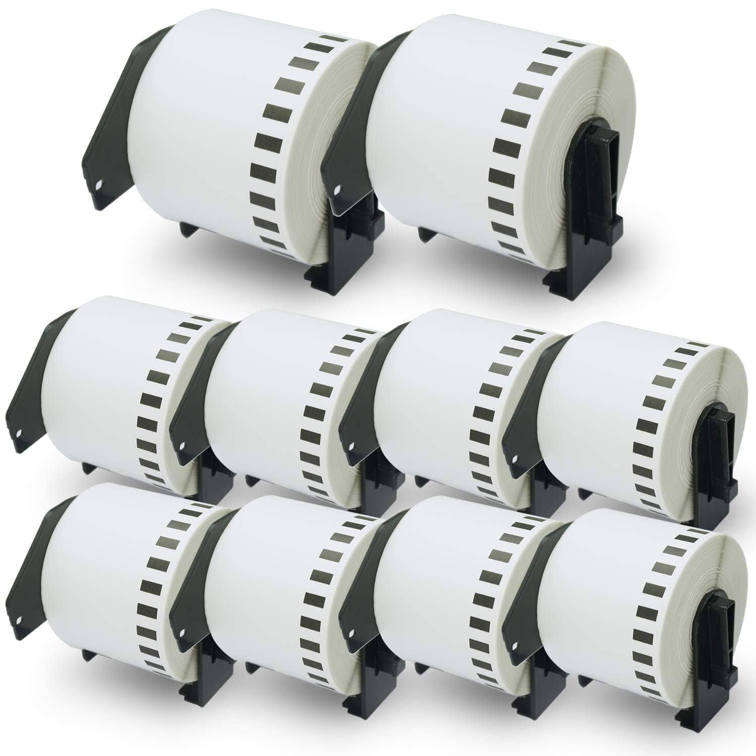 BETCKEY - Compatible Continuous Labels Replacement for Brother DK-2205 (2.4 in x 100 ft), Use with Brother QL Label Printers [10 Rolls]