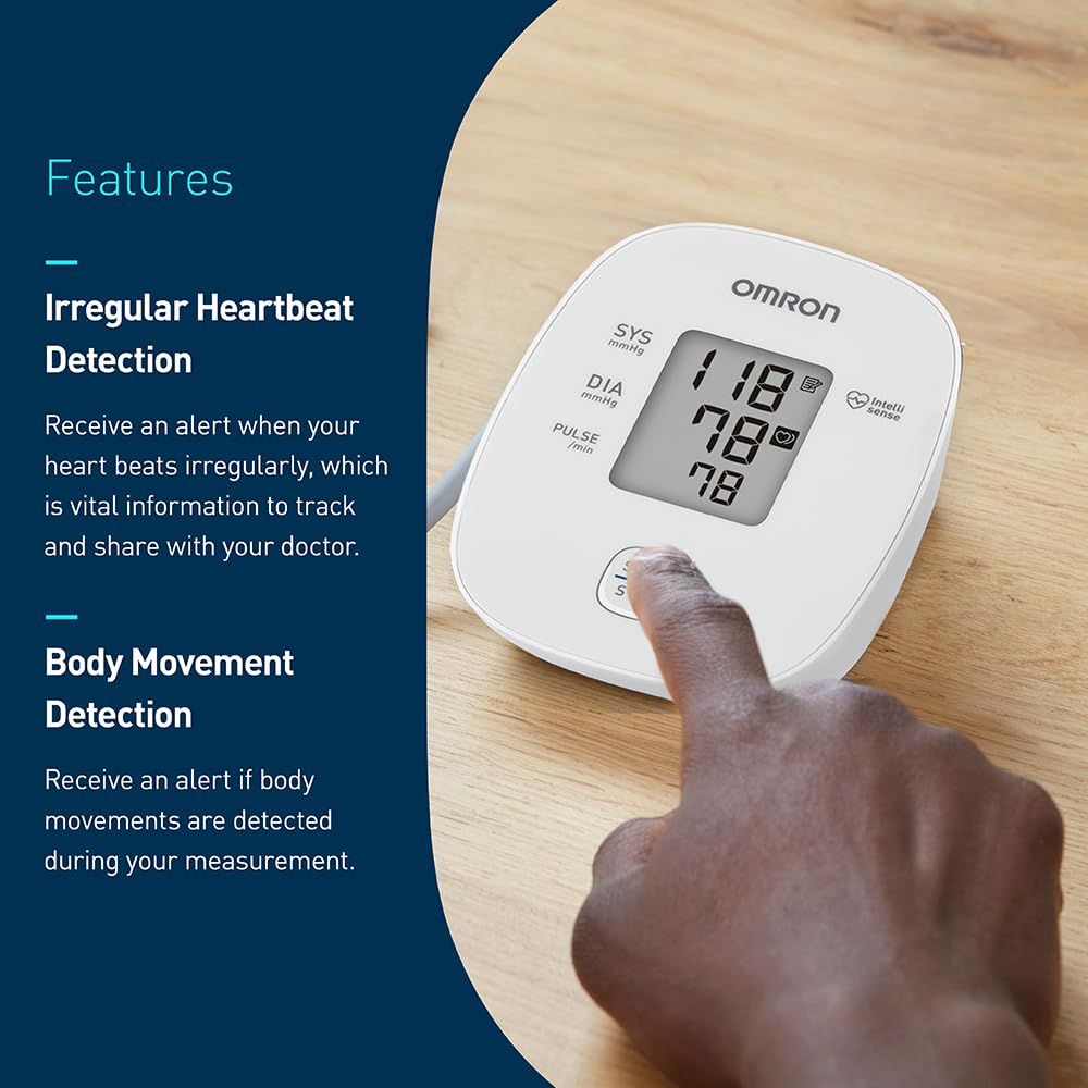 OMRON Iron Upper Arm Blood Pressure Monitor - Clinically Validated Blood Pressure Cuff - Medical Grade with Wide Range 17" Arm Cuff