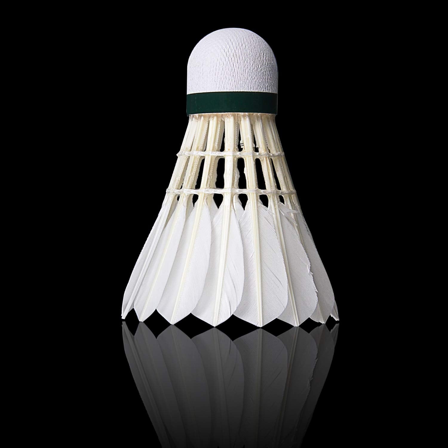 KEVENZ Goose Feather Badminton Shuttlecocks with Great Stability and Durability, High Speed Badminton Birdies,Pack of 12, White