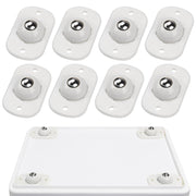 Self Adhesive Caster Wheels, Appliance Rollers for Kitchen Appliances, 360° Swivel Mini Universal Wheel Roller Casters, Sticky Pulley for Trash Can, Storage Box, Appliance Slider (8, White-Swivel)