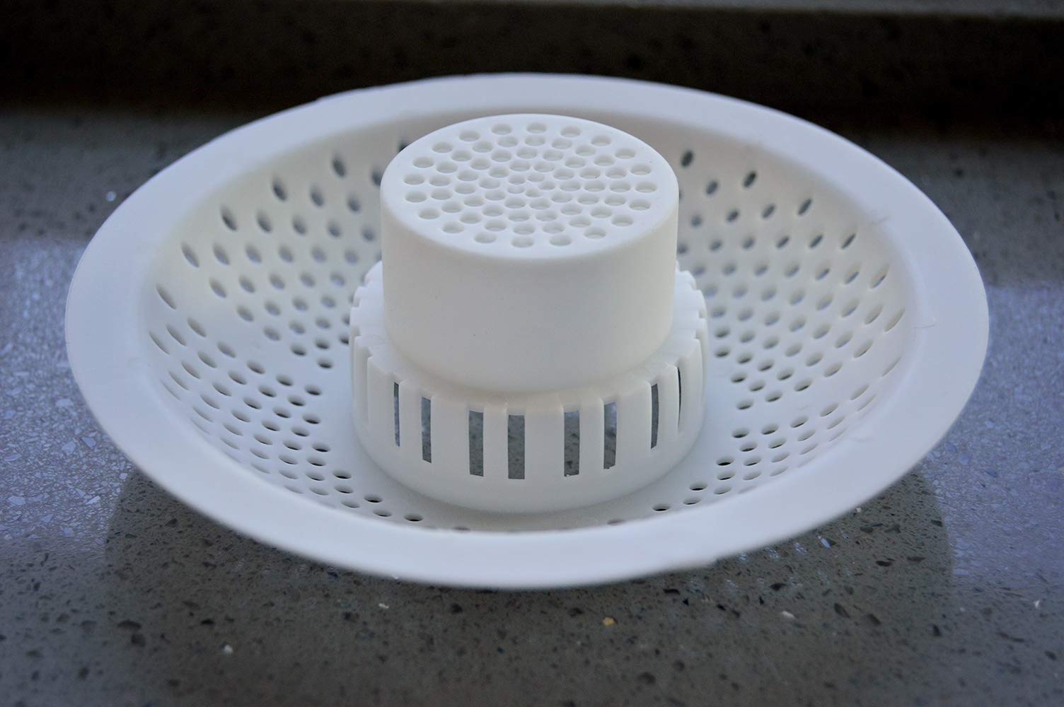 Hairstopper Drain Cover Hair Catcher for Shower and Bathtub, Protects Against Clogs Without Blocking Water Flow, White, 3 Pack