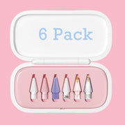 6 Pack Replacement Pencil Tips with Case for Apple iPad 2nd / 1st Generation - Sensitive and Precise Control iPencil Nibs Compatible with iPad for Pencil USB C/ 2nd/ 1st Gen Apple Pen