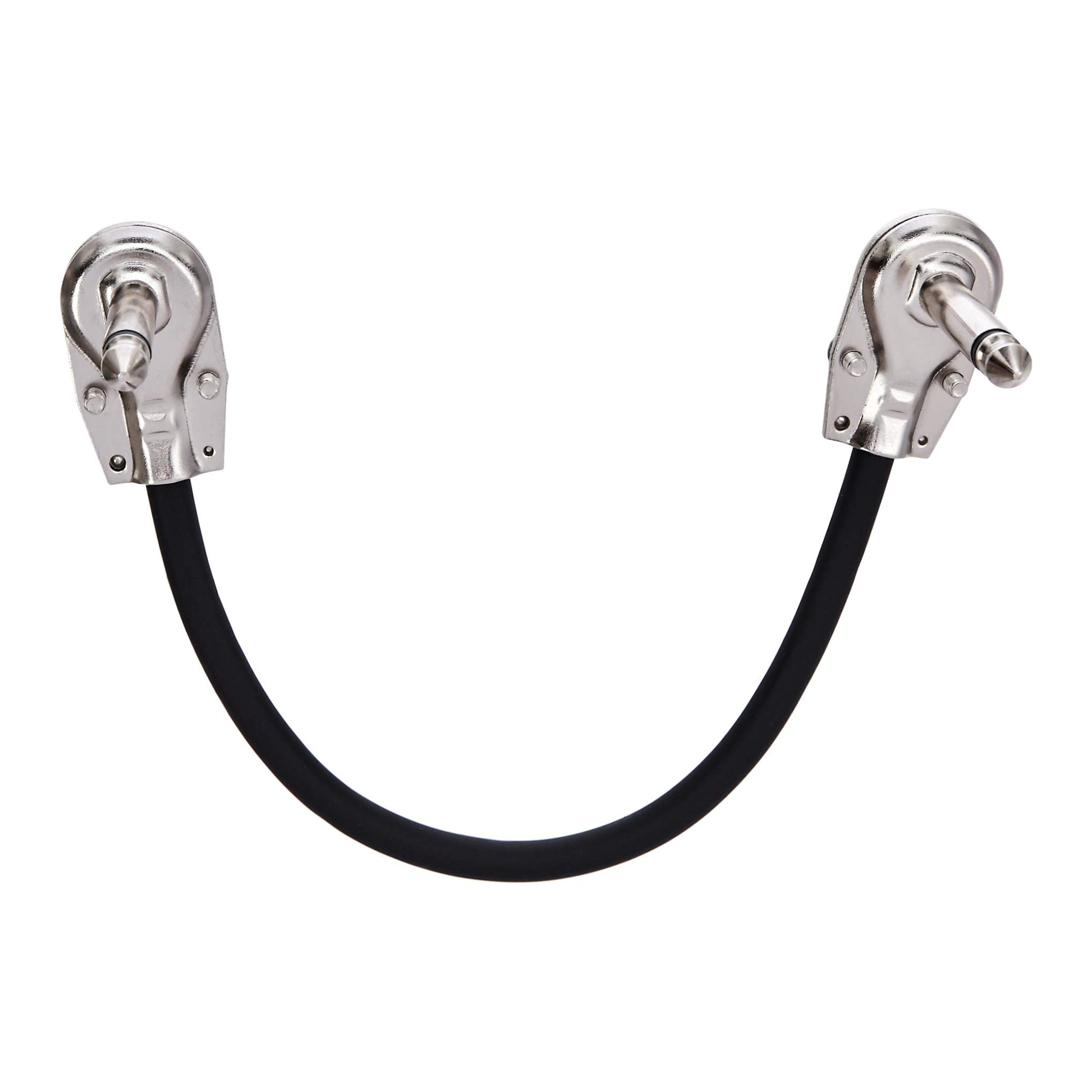 Amazon Basics 1/4 Inch Guitar Patch Auxiliary Cable, 6 in, 6-Pack, Black