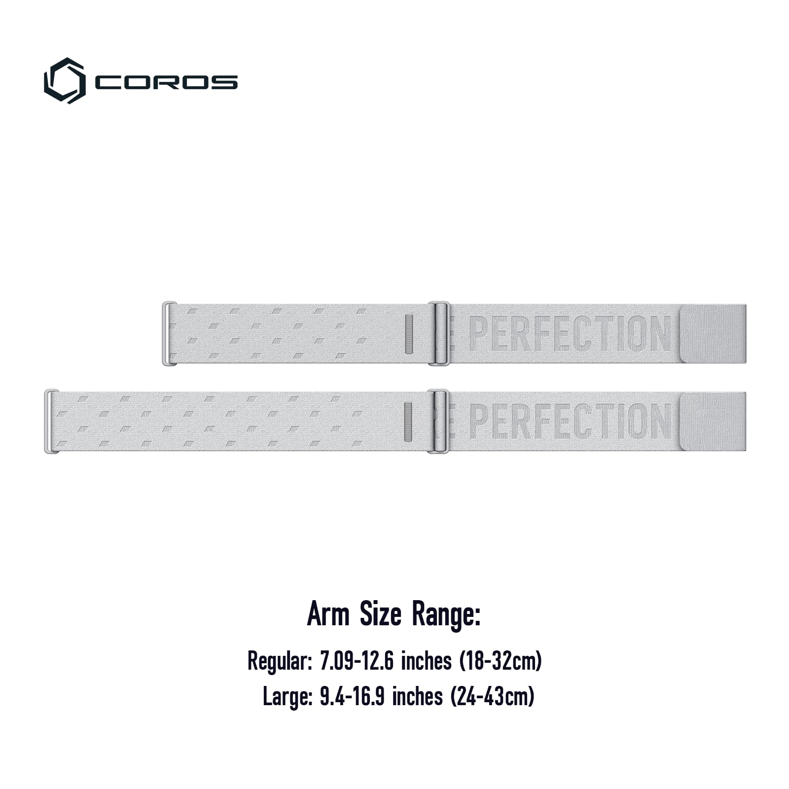 COROS Heart Rate Monitor, Comfort, Easy to wear, Auto-wear Detection, Advanced Sensor, Precise Data, Bluetooth, 38 Hours Battery Life, Connects up to 3 Devices at Once, for Run and Bike-Grey