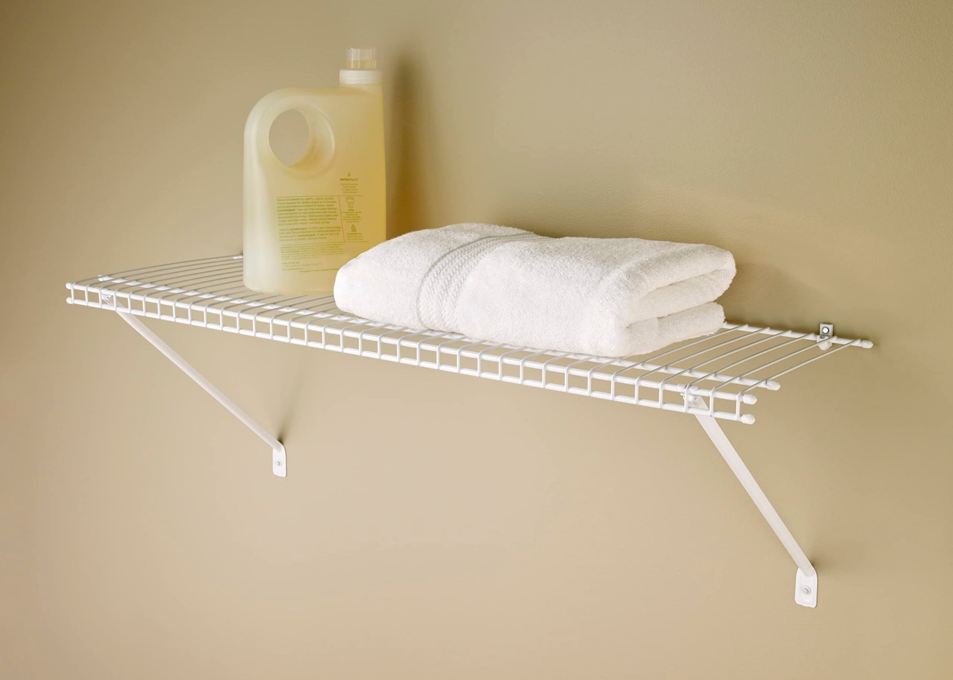 ClosetMaid Wire Shelf Kit with Hardware, 3 Ft. Wide, For Pantry, Closet, Laundry, Utility Storage, White Vinyl Finish