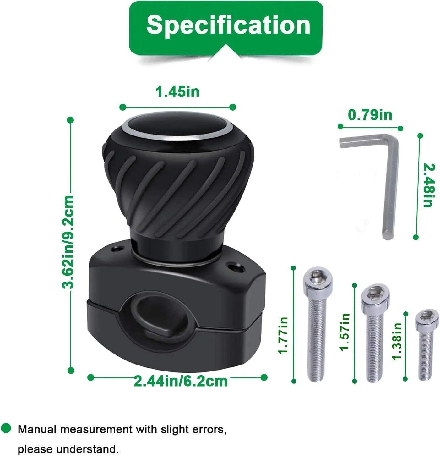 Tractor Steering Wheel Knob 𝙎𝙩𝙚𝙚𝙧𝙞𝙣𝙜 𝙒𝙝𝙚𝙚𝙡 𝙎𝙥𝙞𝙣𝙣𝙚𝙧 𝙆𝙣𝙤𝙗𝙨 for Kubota Jo-hn Dee-re Tractors, Cars, Trucks, Mowers, Forklifts, Universal Spinner Knob Steering Wheel Ball Knob