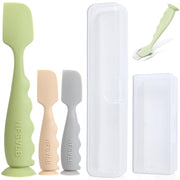 NFSVLB Baby Diaper Cream Spatula with Case-1 Large 2 Mini Butt Paste Spatula with 2 Travel Case-Soft Baby Butt spatula baby Diaper Cream Applicator-Diaper Rash spatula Bum Spatulas Brush