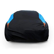 MORNYRAY Waterproof Car Cover All Weather Snowproof UV Protection Windproof Outdoor Full car Cover, Universal Fit for Sedan (Fit Sedan Length 194-206 inch, Blue)