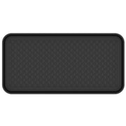 Ottomanson 15” x 30” Multi-Purpose Boot Tray - Waterproof Mat for Shoes, Pet Food, Litter Box, Painting & Planting - 1.2” Raised Edge for Spill Protection