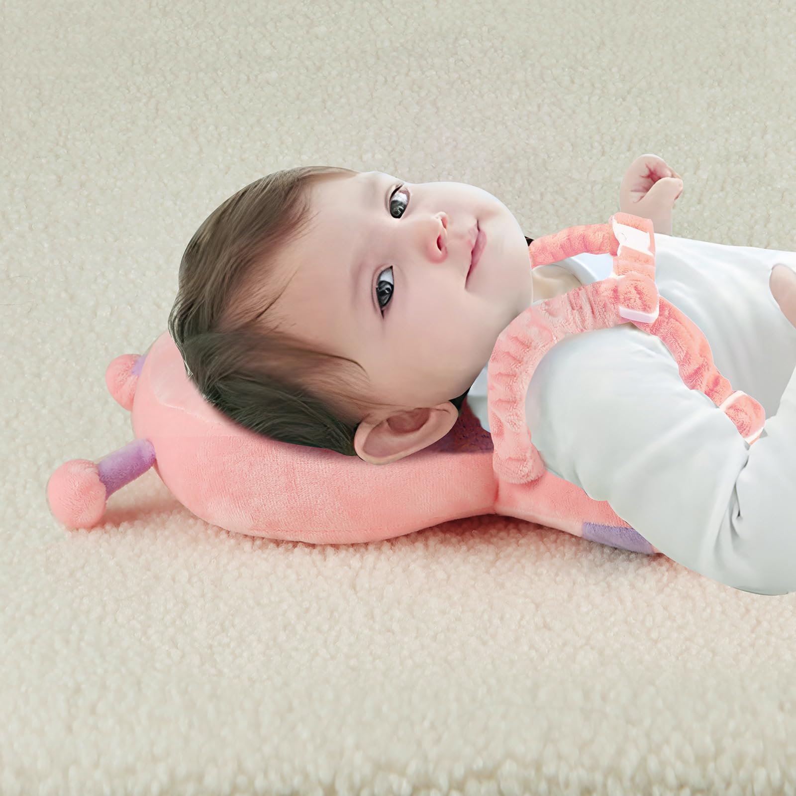 PandaEar Baby Head Protection Backpack, Toddler Walking Head Protector, Adjustable Head Protector Pad Safety Cushion (Pink)
