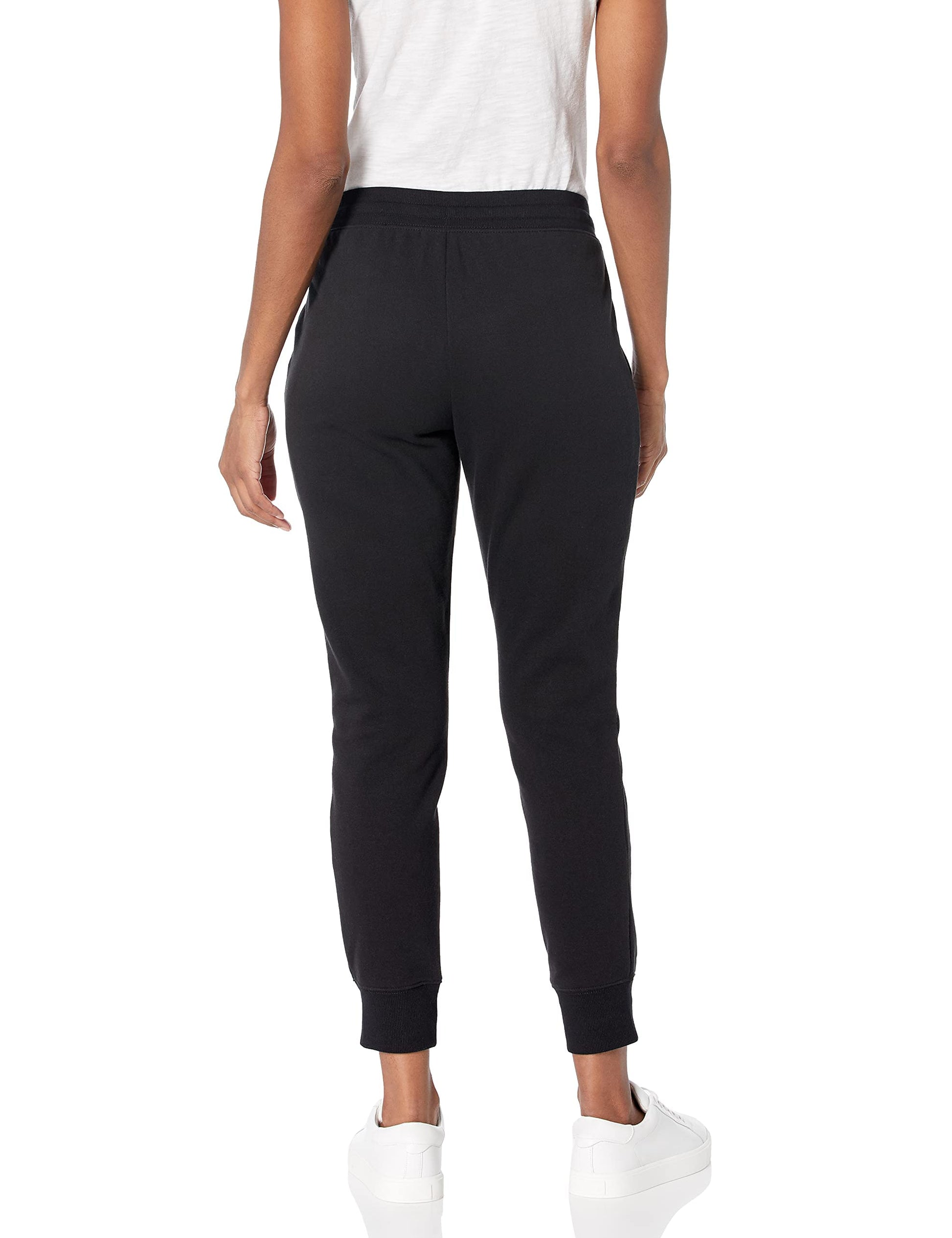 Amazon Essentials Women's Fleece Jogger Sweatpant (Available in Plus Size), Black, Large