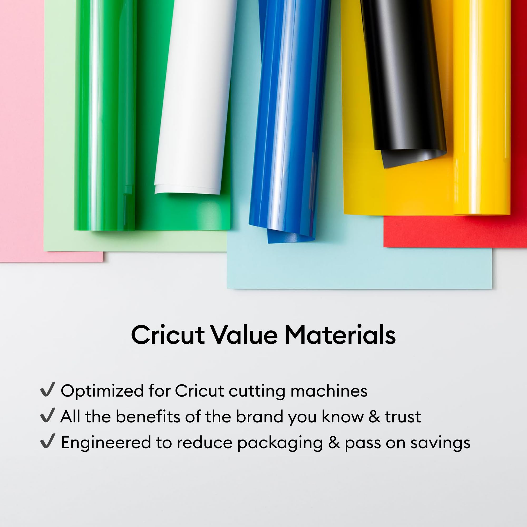Cricut Value Iron-On, Rainbow Sampler - 12 in x 12 in (20 ct)- HTV Heat Transfer Vinyl