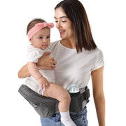 HKAI Baby Hip Carrier, Mom's Choice Award Winner, Baby Carrier with Adjustable Waistband & Breathable Mesh, Ergonomic Carrier with Non-Slip Hip Seat Surface for Newborns & Toddlers, (Grey)