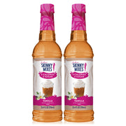 Jordan's Skinny Syrups Sugar Free Coffee Syrup, Vanilla Flavor Drink Mix, Zero Calorie Flavoring for Chai Latte, Protein Shake, Food and More, Gluten Free, Keto Friendly, 25.4 Fl Oz, 2 Pack