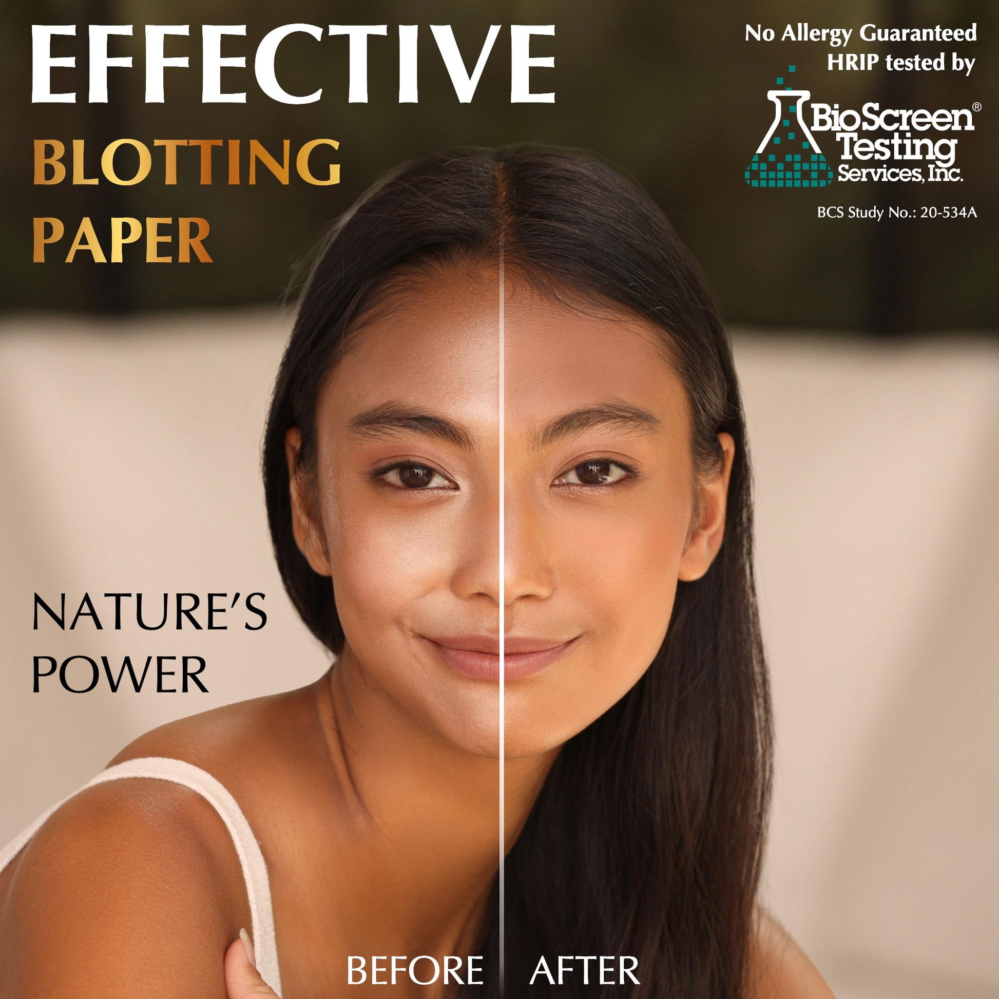 Natural Oil Blotting Sheets for Face with Bamboo Charcoal - 25% Larger - 3pk/300 Makeup Friendly Oil Absorbing Sheets for Face - Easy Dispensing Blotting Papers