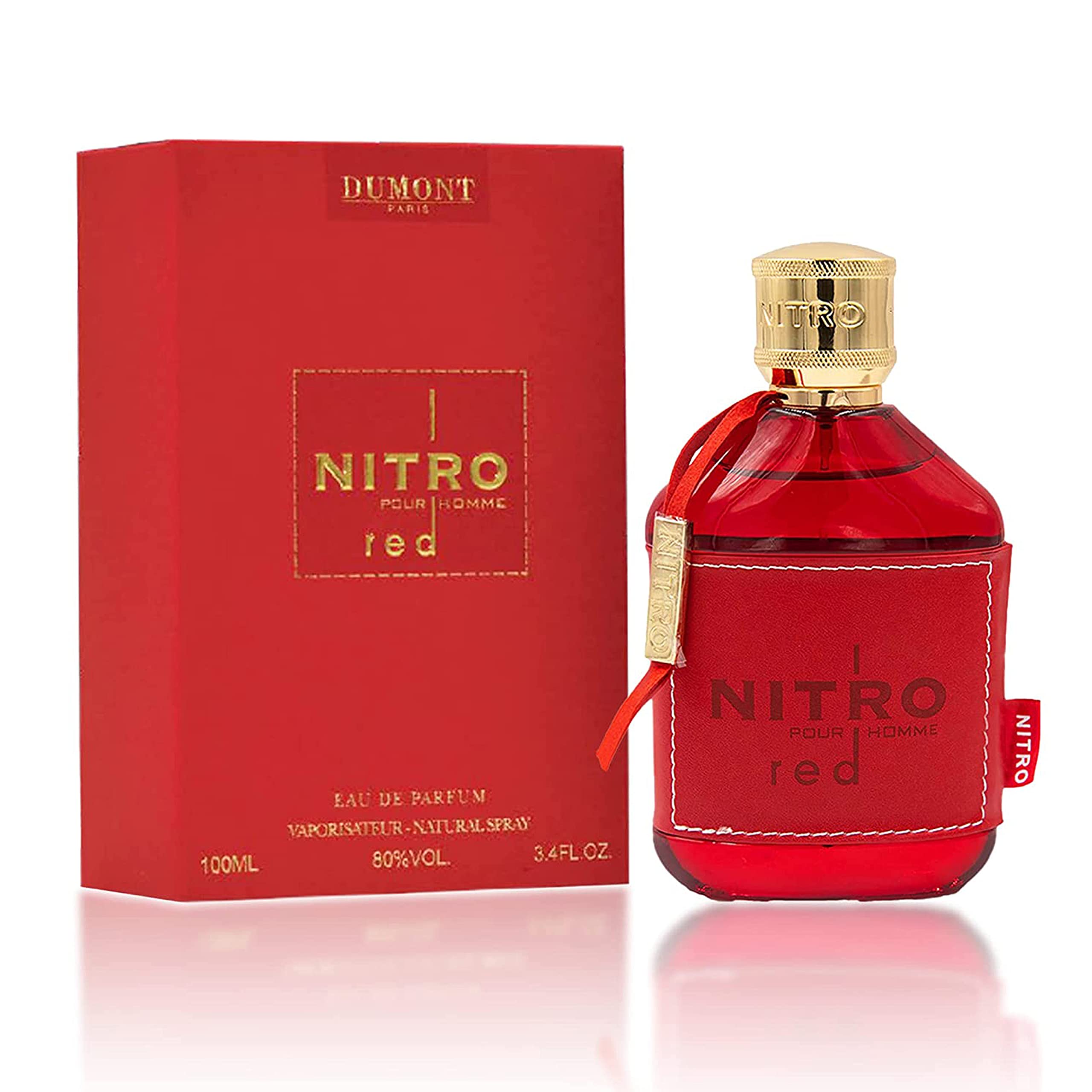 دومونت نيترو الأحمر - 3.4 أونصة - ماء عطر - عطر فاخر للرجال - عطر فواكه، خشبي، زهري وذكوري - رذاذ كولونيا ومعطر جسم يدوم طويلاً - للرجال