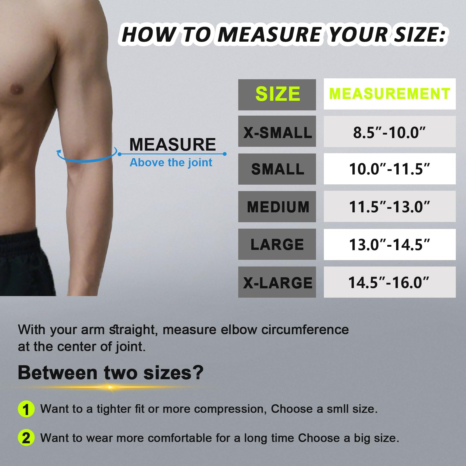 FCNUSX Copper Elbow Brace Compression Sleeves for Pain Relief Men Women, Arm Support Forearm Pads Braces for Tendonitis,Tennis, Golfers, Arthritis, Weight lifting