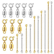 Evnlo Necklace Extender and Magnetic Necklace Clasp,Gold and Silver Chain Extenders for Necklaces Bracelet Jewelry