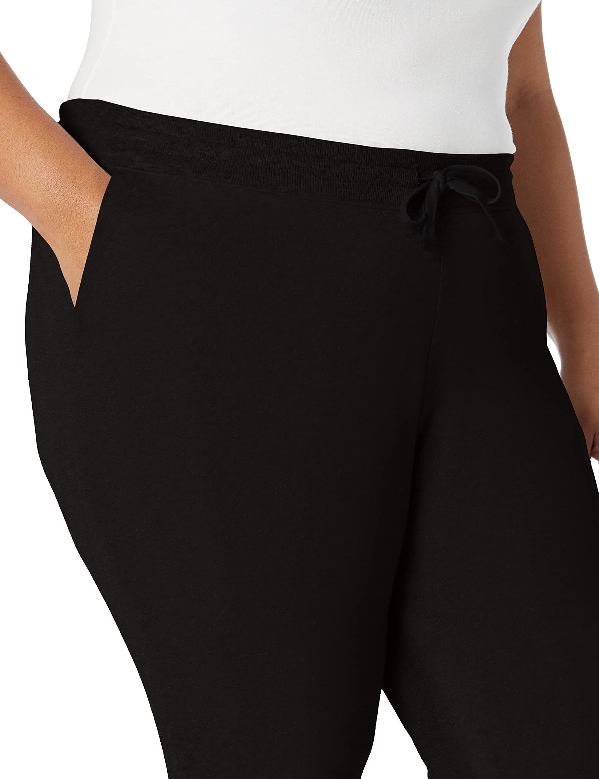 Amazon Essentials Women's Fleece Jogger Sweatpant (Available in Plus Size), Black, Large