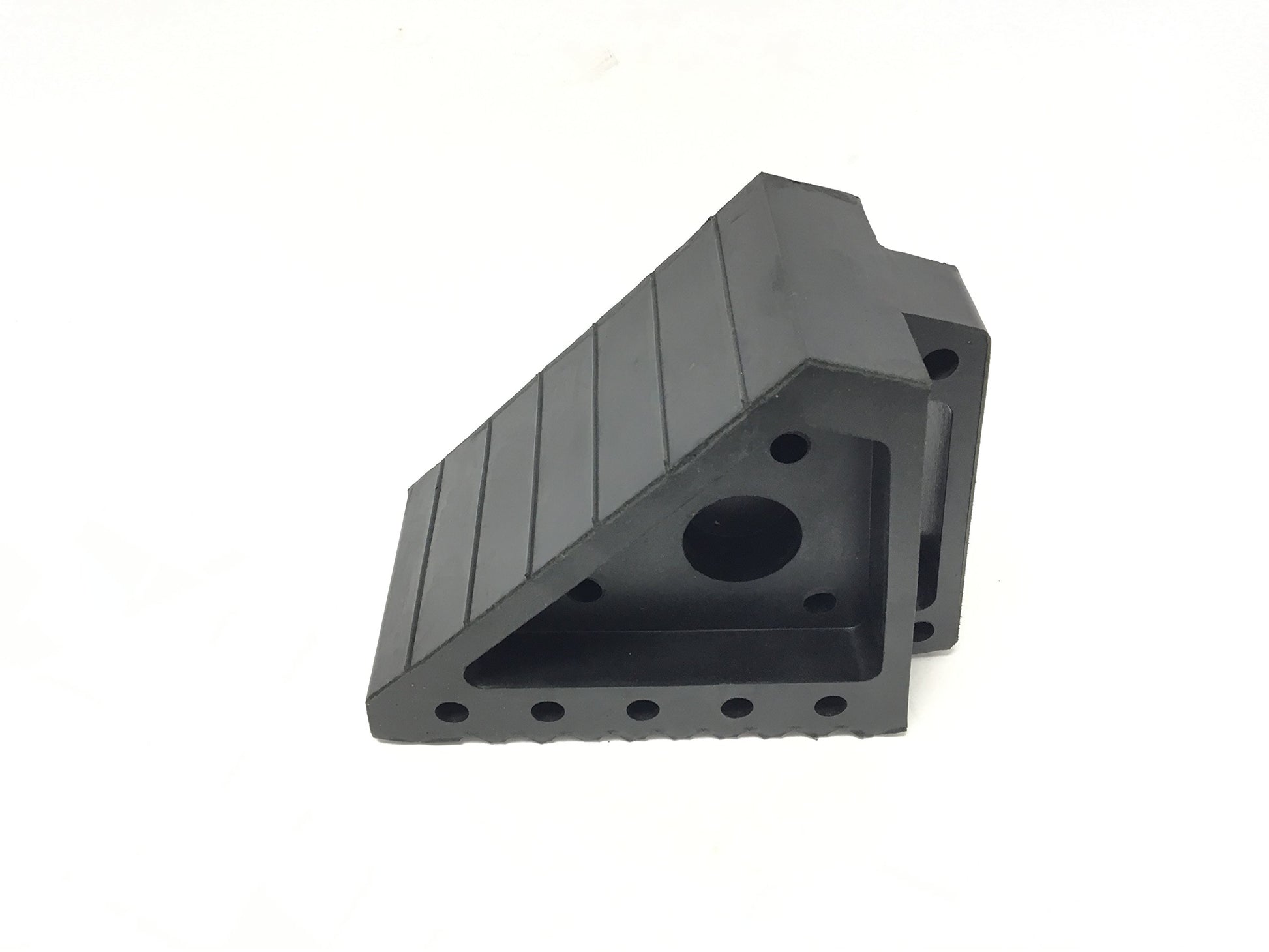 MAXXHAUL 70472 Solid Rubber Heavy Duty Black Wheel Chock 2-Pack, 8" x 4" x 6"