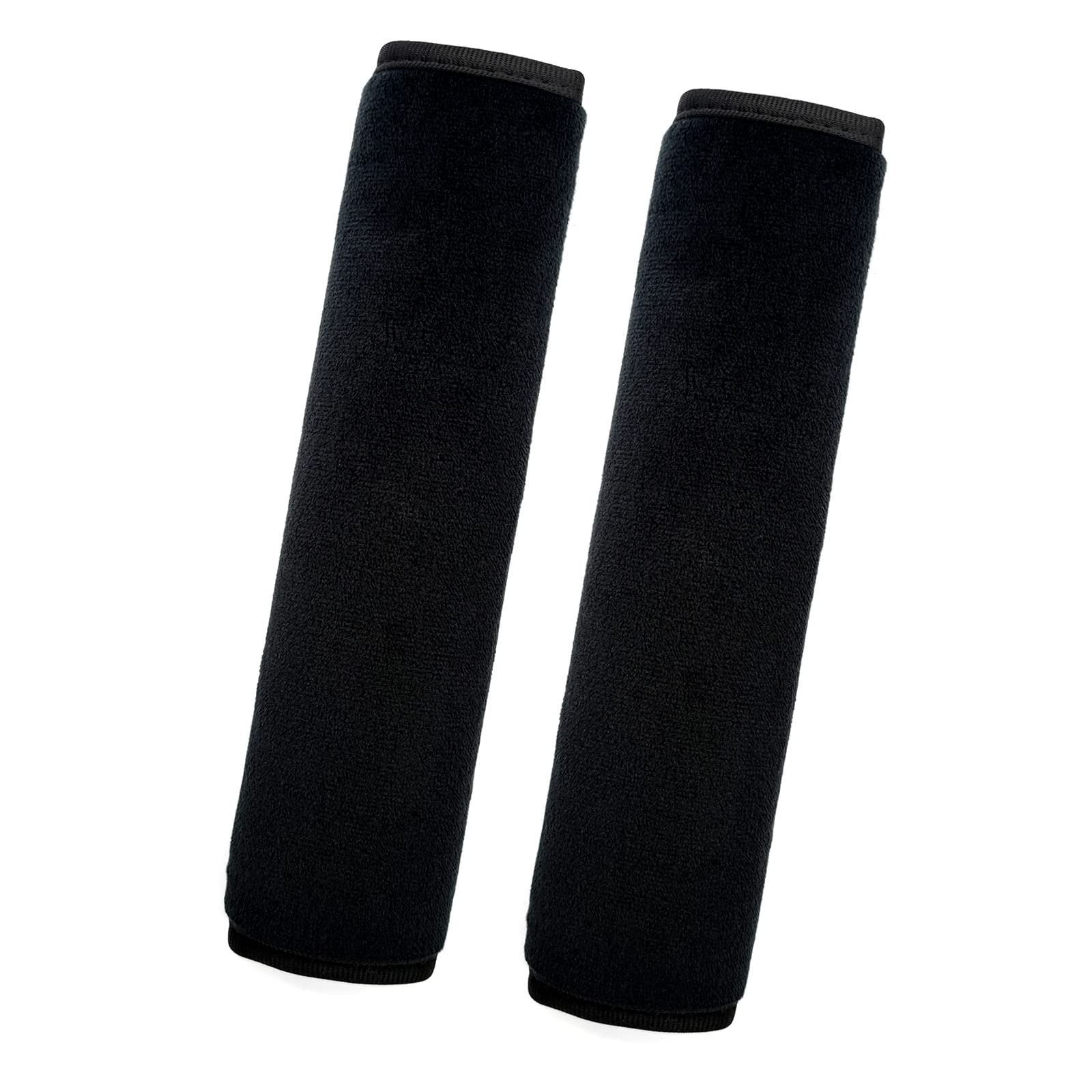 Medsuo 2 Pack Universal Soft and Comfortable Car Seat Belt Pads Harness Pads Pram Strap Covers Backpack Shoulder Pad Automotive Seat Belt Cushion Pad Cover for Adults - Black
