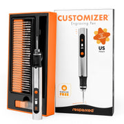 Resparked Customizer Engraving Pen (Formerly Culiau): Ultimate Cordless Portable Tool for Artists & DIYers - Engrave 50+ Surfaces - Beginner Friendly - Rechargeable - Free 30 Bits & Mastery Guide