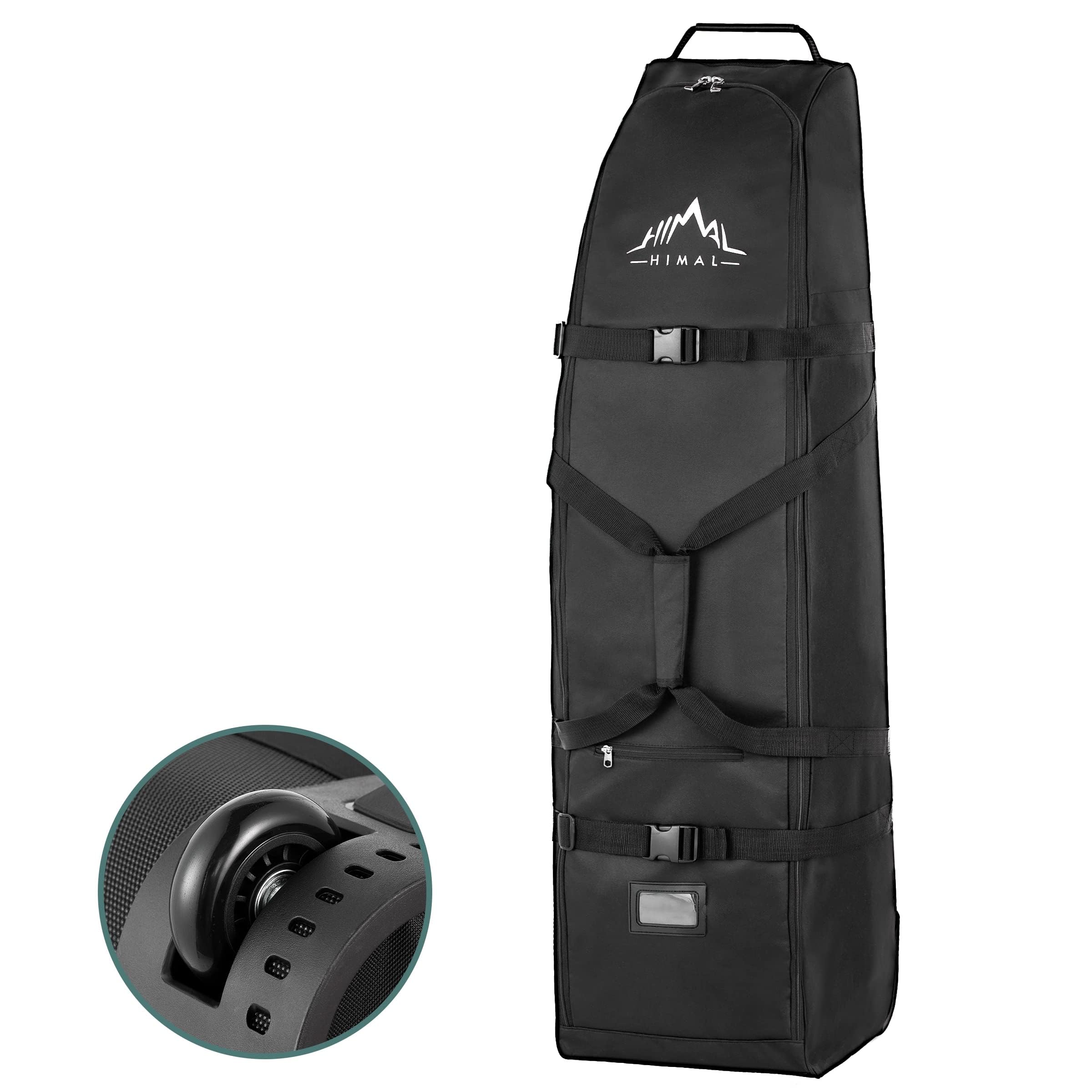حقيبة سفر جولف من Himal Outdoors ناعمة الجوانب مع عجلات - بوليستر أكسفورد شديد التحمل 600D مقاومة للتآكل، سحاب ممتاز مقاس عالمي