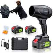980,000 RPM Cordless Leaf Blower - 21V Electric Handheld Leaf Blower with 2×4.0Ah Batteries & Fast Charger - Lightweight for Patio, Lawn, Yard, Deck Cleaning