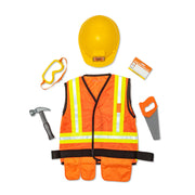 Melissa & Doug Construction Worker Costume Dress-Up Set for Kids (6-Piece) – Pretend Play Outfit with Tools & Safety Vest – Role Play Toys for Boys & Girls Ages 3+