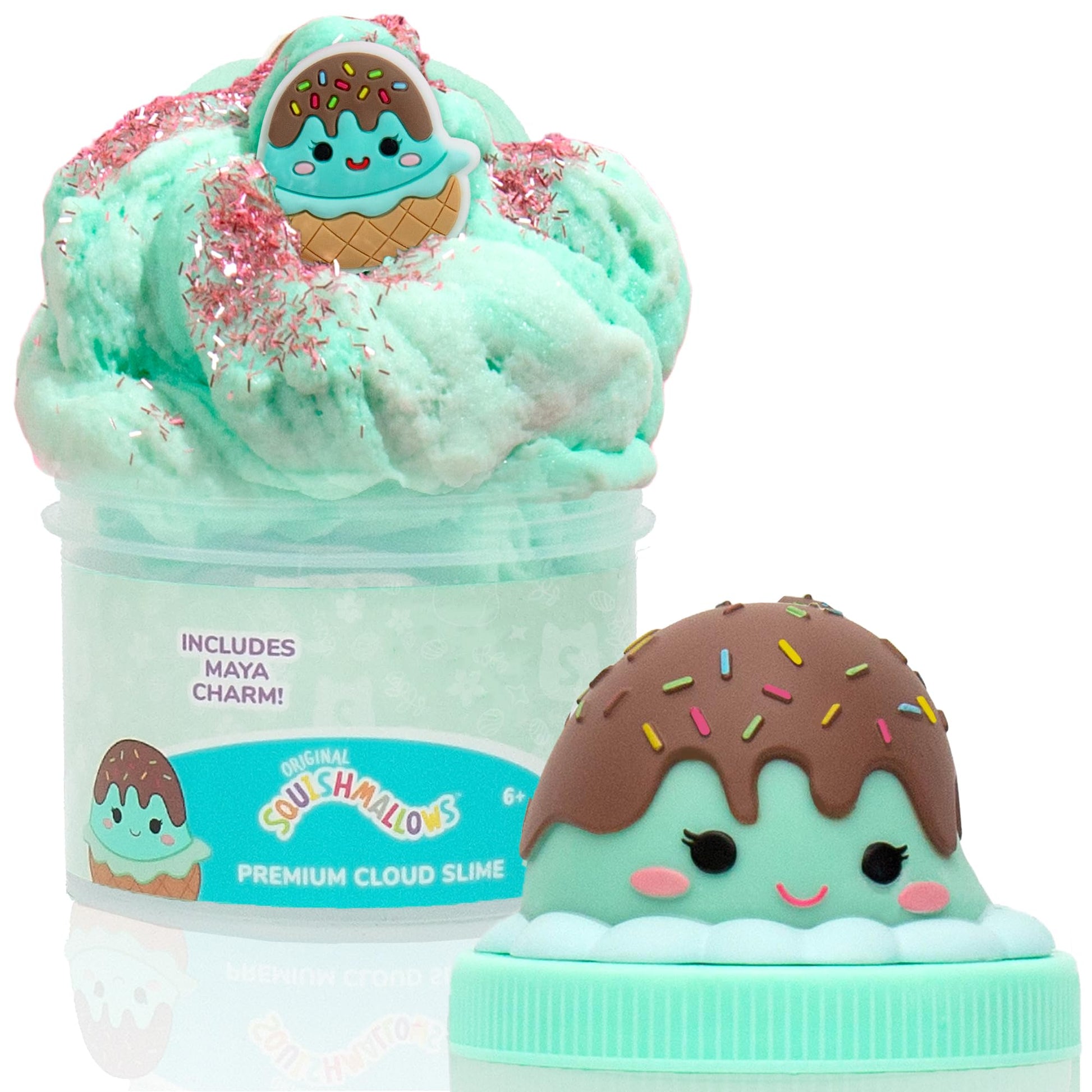 Original Squishmallow Maya The Ice Cream Premium Cloud Slime, Chocolate-Scented, Party Favors for Kids 8-12, Girl Toys 8-10 Years Old, Slime Kit for Girls Ages 8-12, Slime for Kids