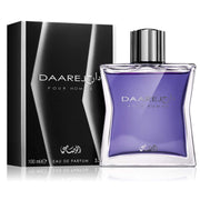 عطر الرصاصي دارج للرجال او دي بارفان - 100 مل (3.4 أوقية) عطر عربي يدوم طويلاً - رائحة جريئة ومميزة للمناسبات الخاصة والاستخدام اليومي، عطر رجالي أساسي يدوم طوال اليوم