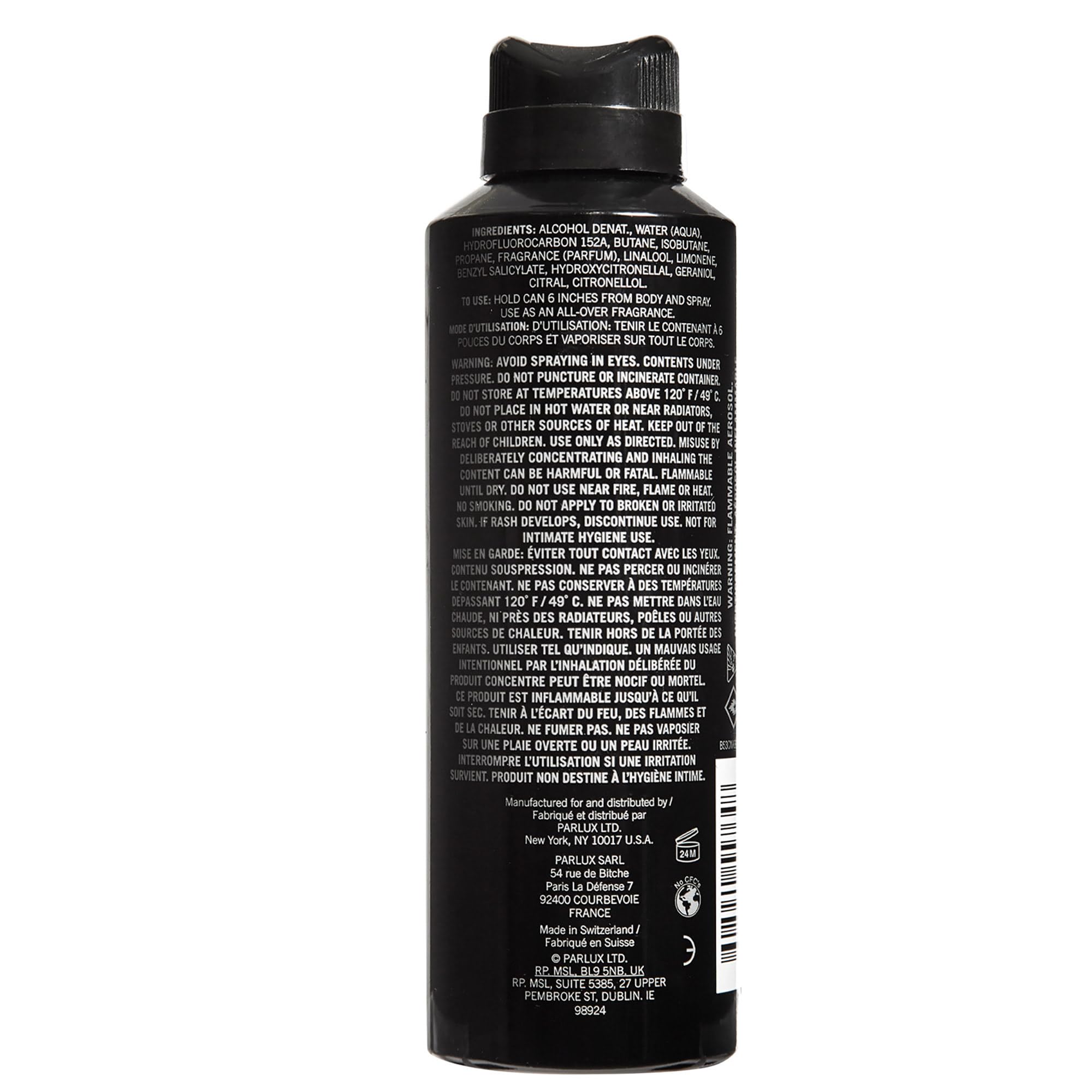 Kenneth Cole Black All Over Body Spray for Men, Aromatic Woody Fragrance, Notes of Watermint, Mandarin, Cedar, and Musk, Long-Lasting Cologne, 6.0 Fl. Oz
