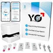 YO Home Sperm Test | #1 FDA Cleared Home Semen Analysis | Tests Sperm Concentration, Motility, Progressive Motility, and More with 97% Accuracy | No Mail-in or Lab Visit | Includes 3 Tests