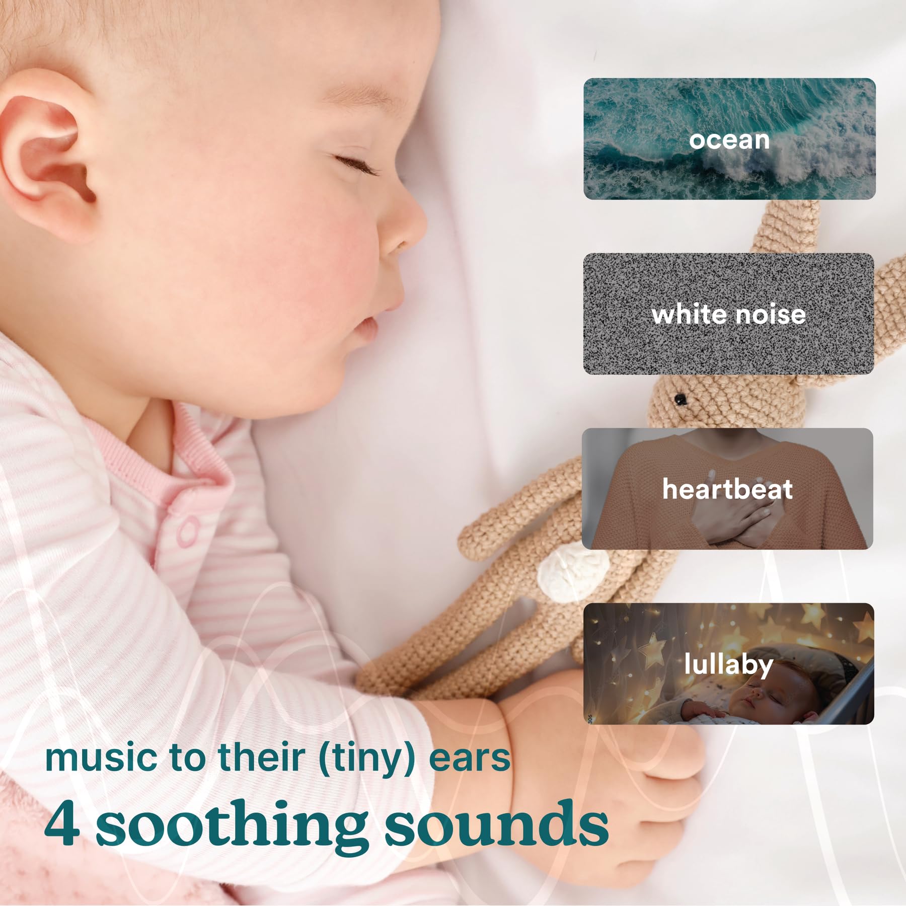 MyBaby Baby Sound Machine - White Noise Sound Machine for Baby, Travel, Nursery and On The Go - 4 Soothing Sounds, Integrated Clip, Small and Lightweight - Great for Baby Registry Gift
