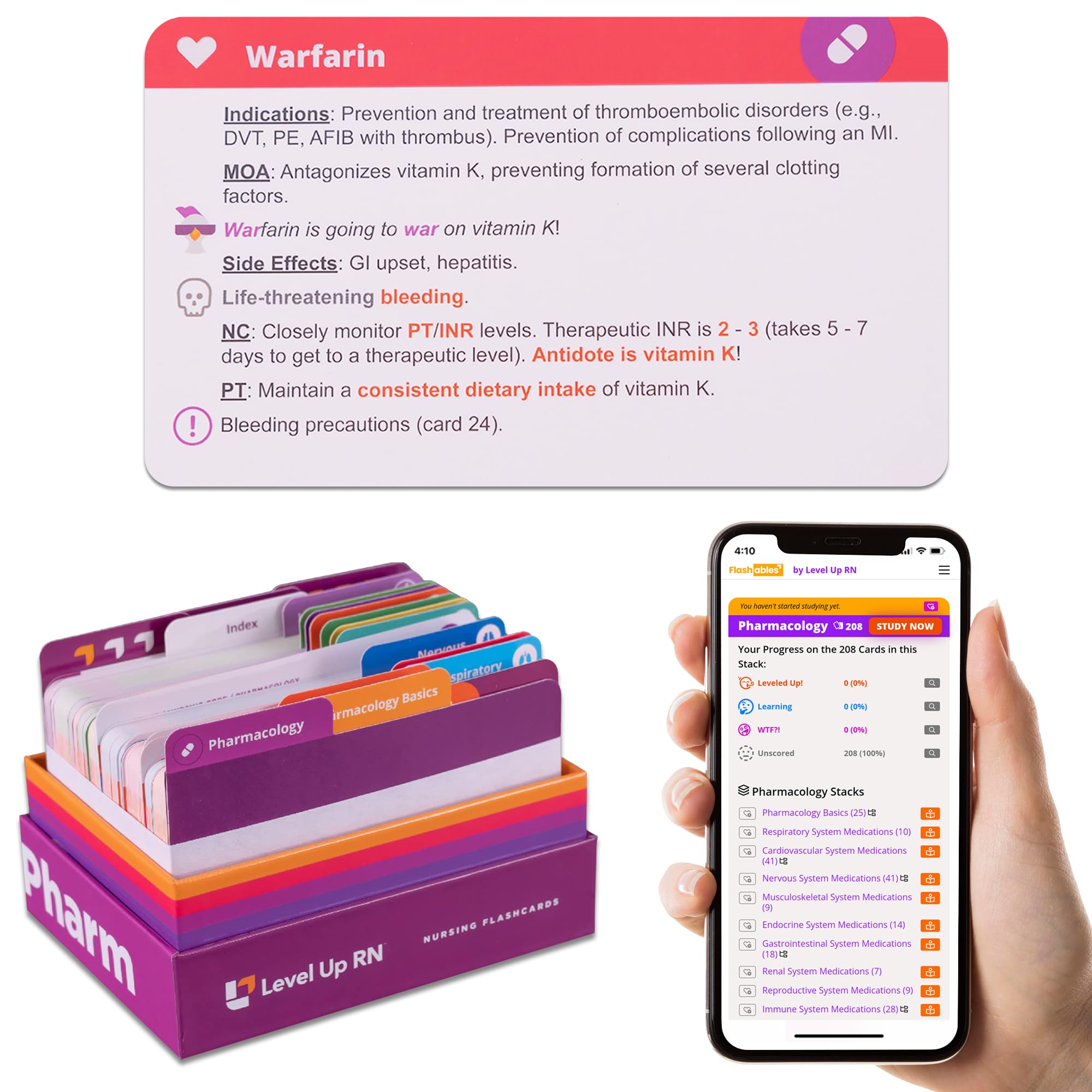 بطاقات الأدوية التعليمية السريعة - بلا حشو - أساسيات كلية التمريض للطلاب - مراجعة NCLEX ATI HESI لطلاب التمريض العملي والمسجل 2025-2026 (223 بطاقة)