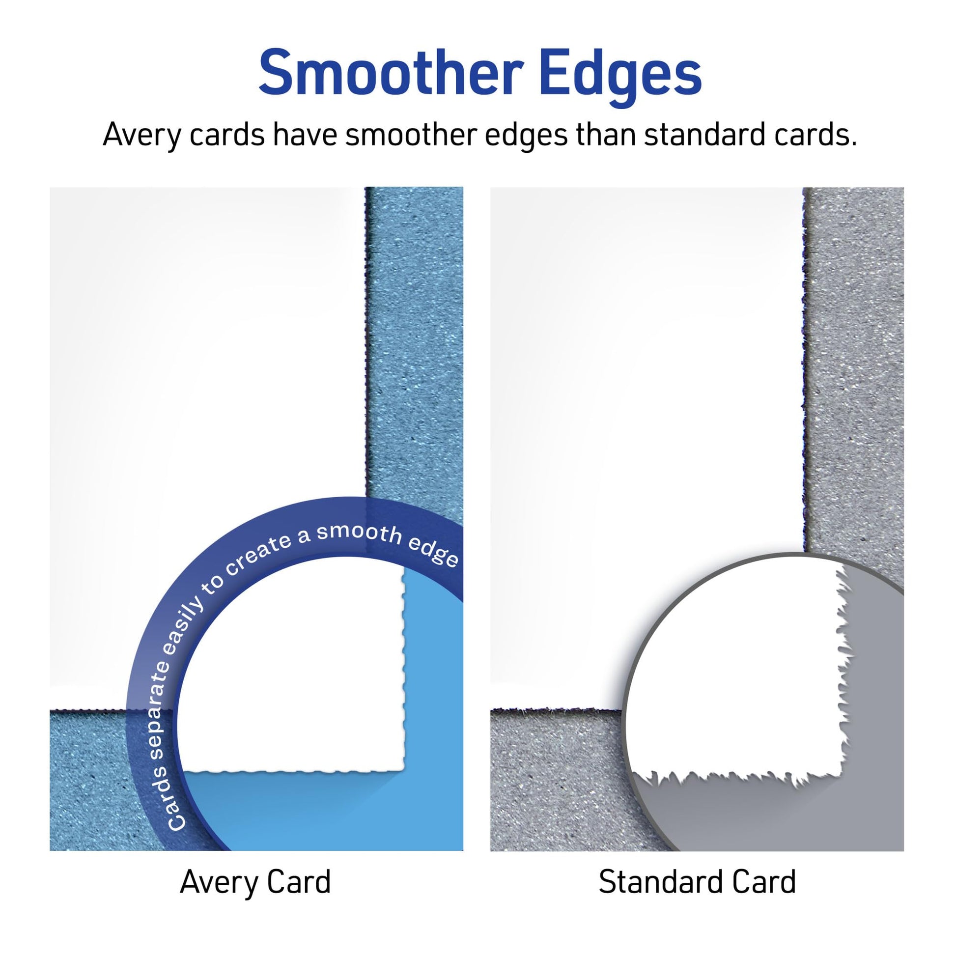 Avery Printable Place Cards with Sure Feed Technology, 1-7/16" x 3-3/4", Matte White, 150 Blank Tent Cards for Laser or Inkjet Printers (5011)