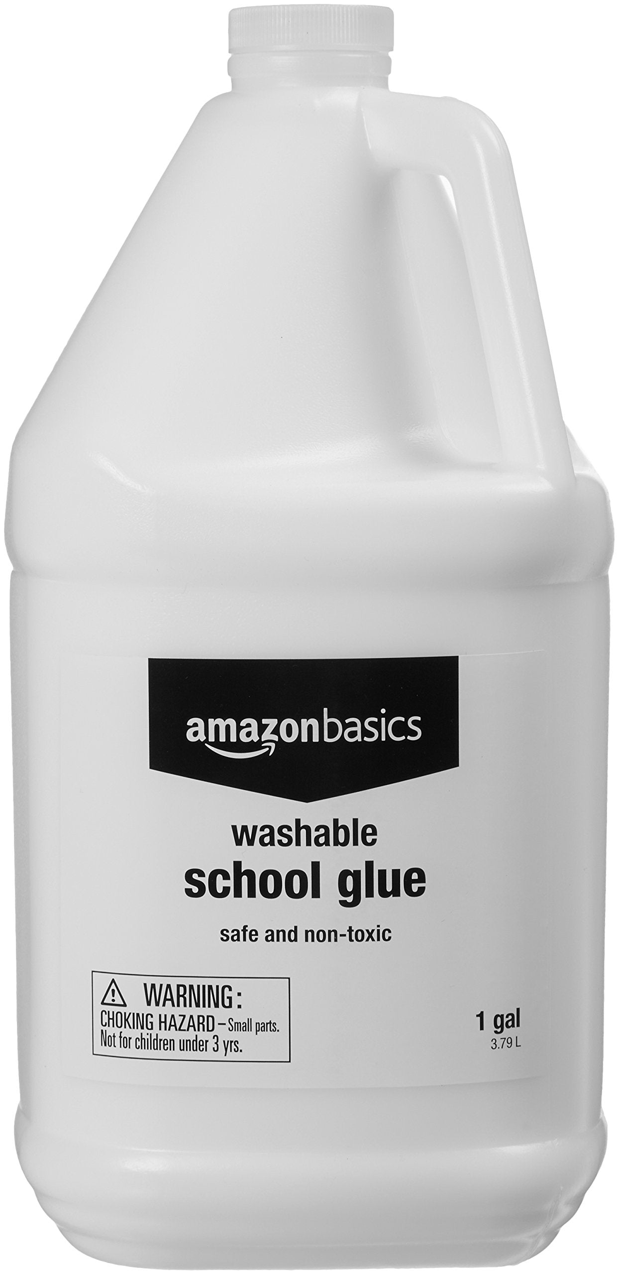 Basics All Purpose Washable School Craft Liquid Glue for Making Slime, White, Single Pack, 1 Gallon