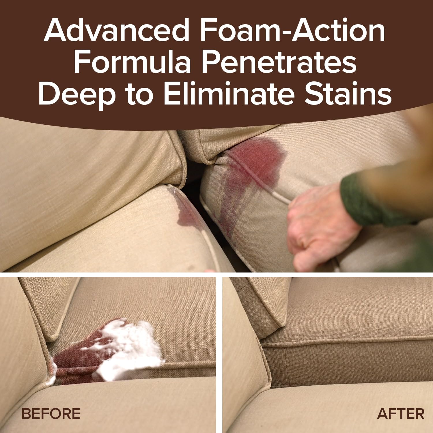 Bull Shot Carpet Spot & Stain Remover by Horsepower, AS-SEEN-ON-TV, Made In USA, Just Point & Spray, Stain-Lifting Foam-Action, Pet Stains & Odors, Coffee, Soda, Wine, Grease, New & Old Stains & More