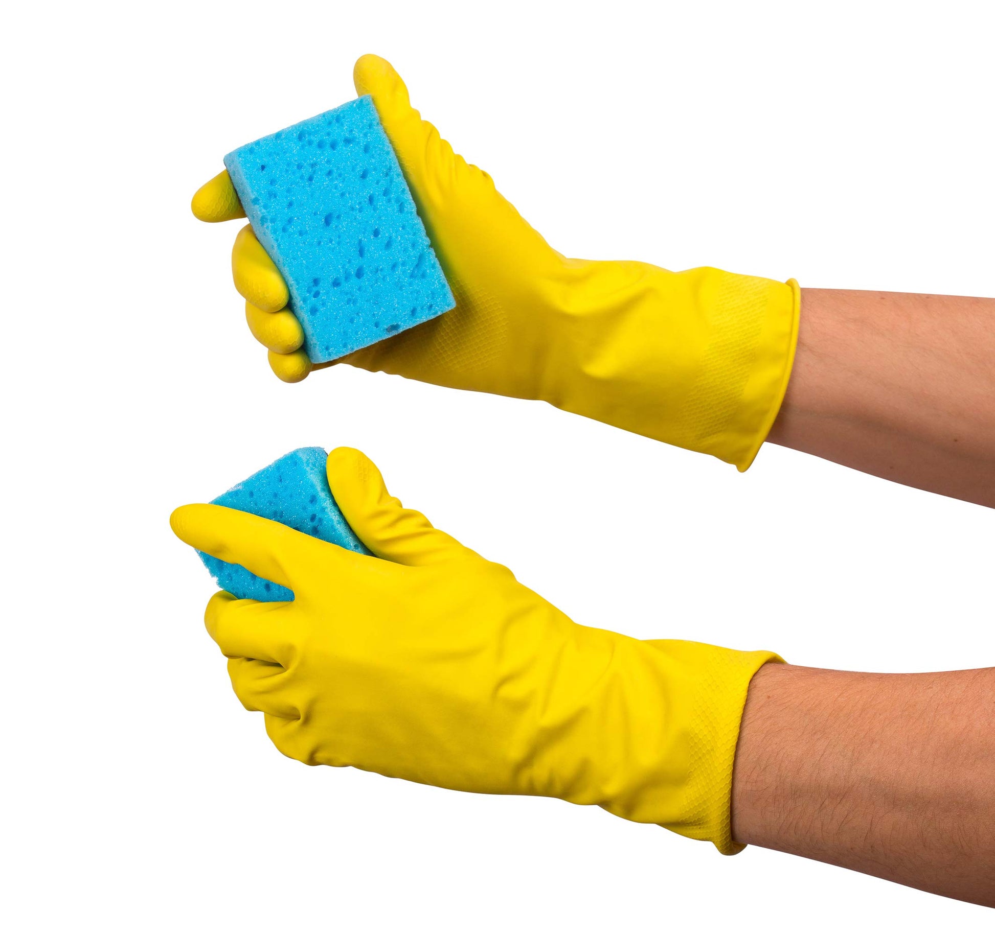 SteadMax 3/6 Pairs Cleaning Gloves, Reusable Natural Rubber Dish Gloves, Waterproof Latex Non-Slip Dishwashing Gloves for Kitchen and Household (Large, 3 Pack)