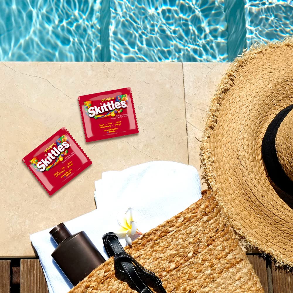 SKITTLES Original Fun Size Summer Chewy Candy, 4LB Bulk Candy Box