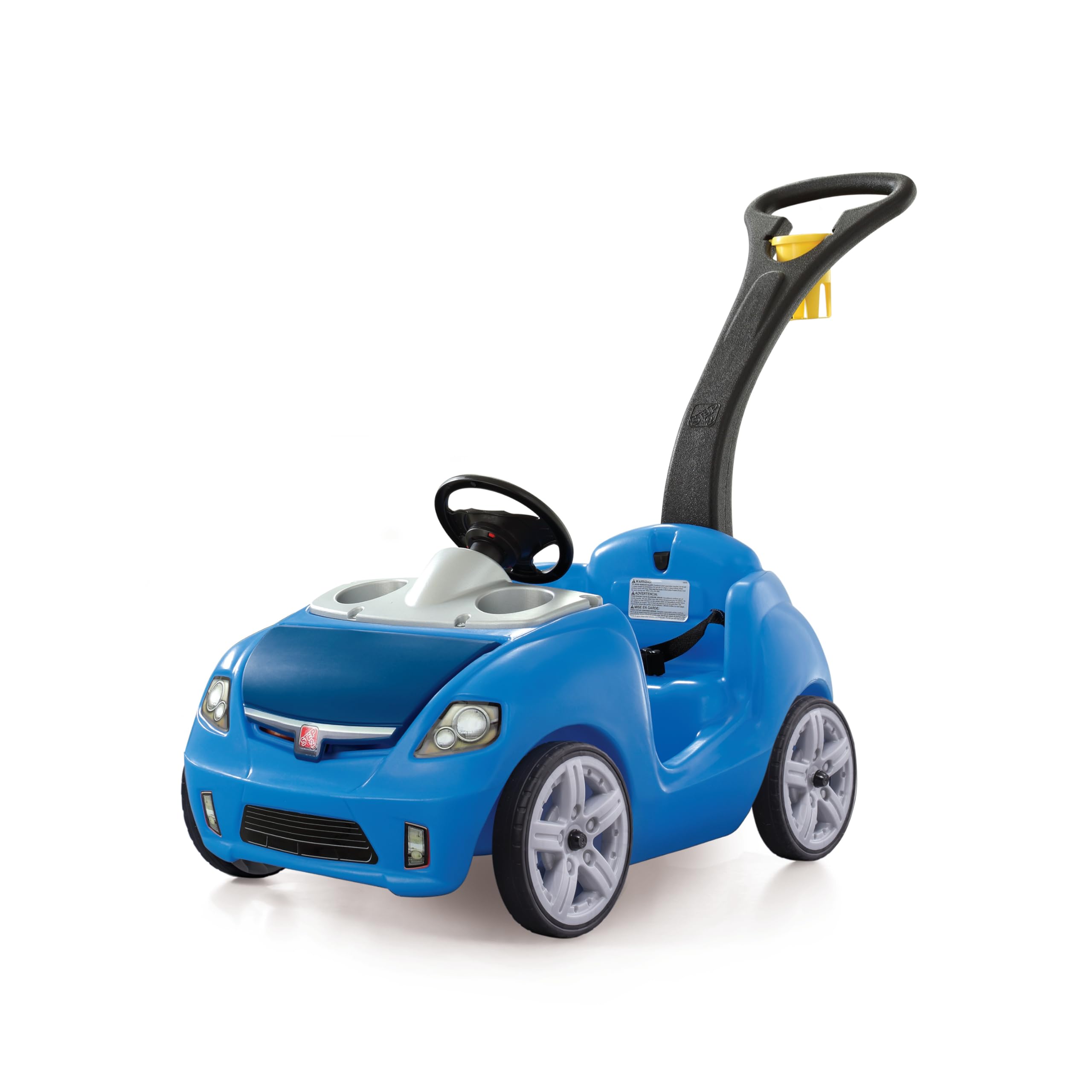 Step2 Whisper Ride II Buggy سيارة دفع للأطفال، لعبة ركوب، بديل لعربة الأطفال، تتضمن حزام أمان وبوق، مصنوعة من بلاستيك متين، أقصى وزن 50 رطلاً، للأطفال الصغار 1.5-4 سنوات، أزرق