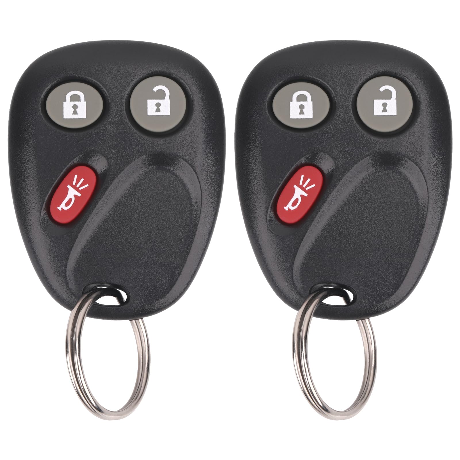 Vurkcy Keyless Entry Remote Key Fob Compatible with Chevy Tahoe Suburban Silverado Avalanche, GMC Sierra Yukon, Cadillac Escalade, Hummer H2 2003 2004 2005 2006, Replacement for LHJ011 (Pack of 2)