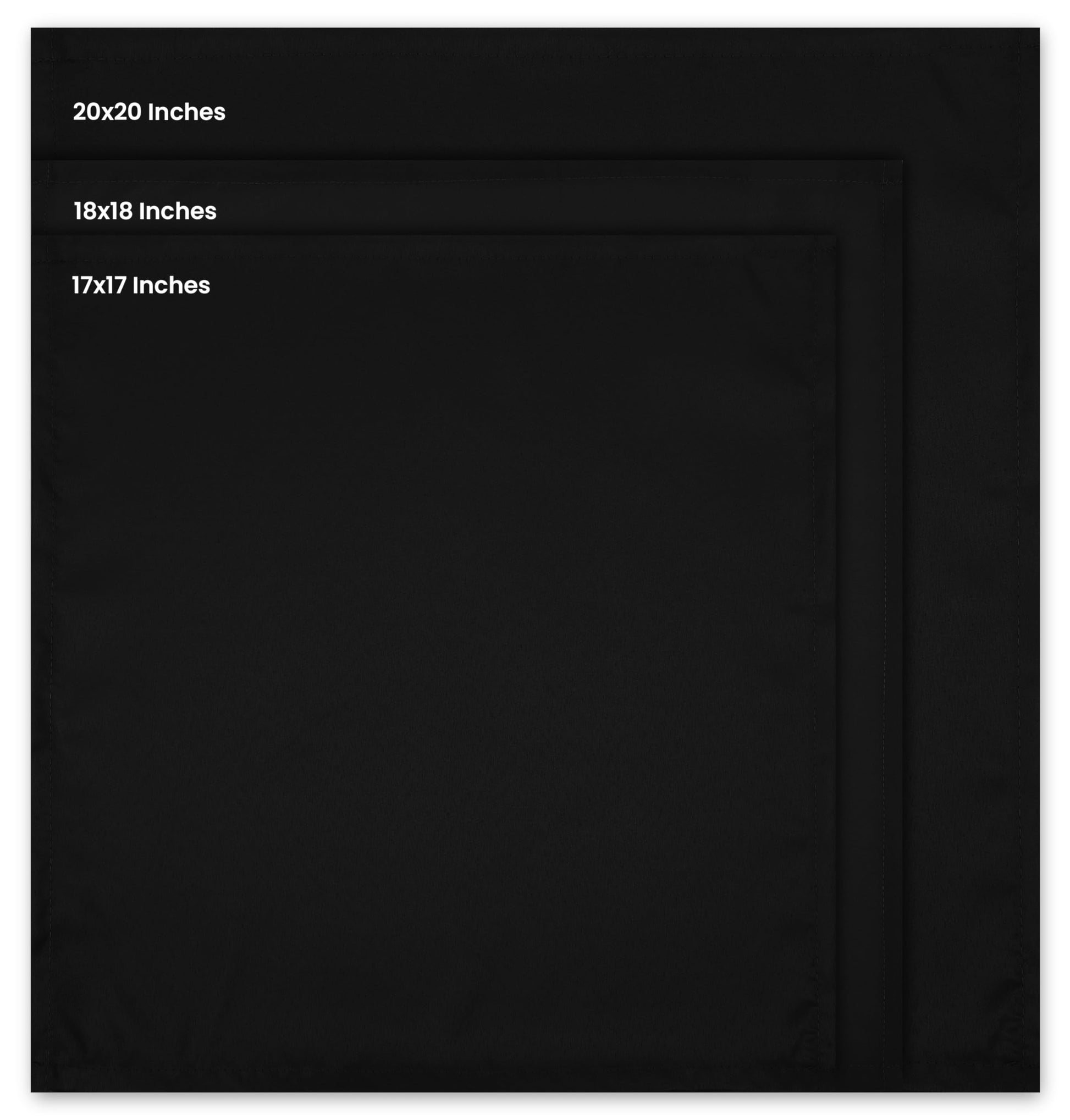 Utopia Home Black Cloth Napkins (12 Pack, 20x20 Inches), Ideal Dinner Napkins for Party, Wedding and Lunch/Dinner