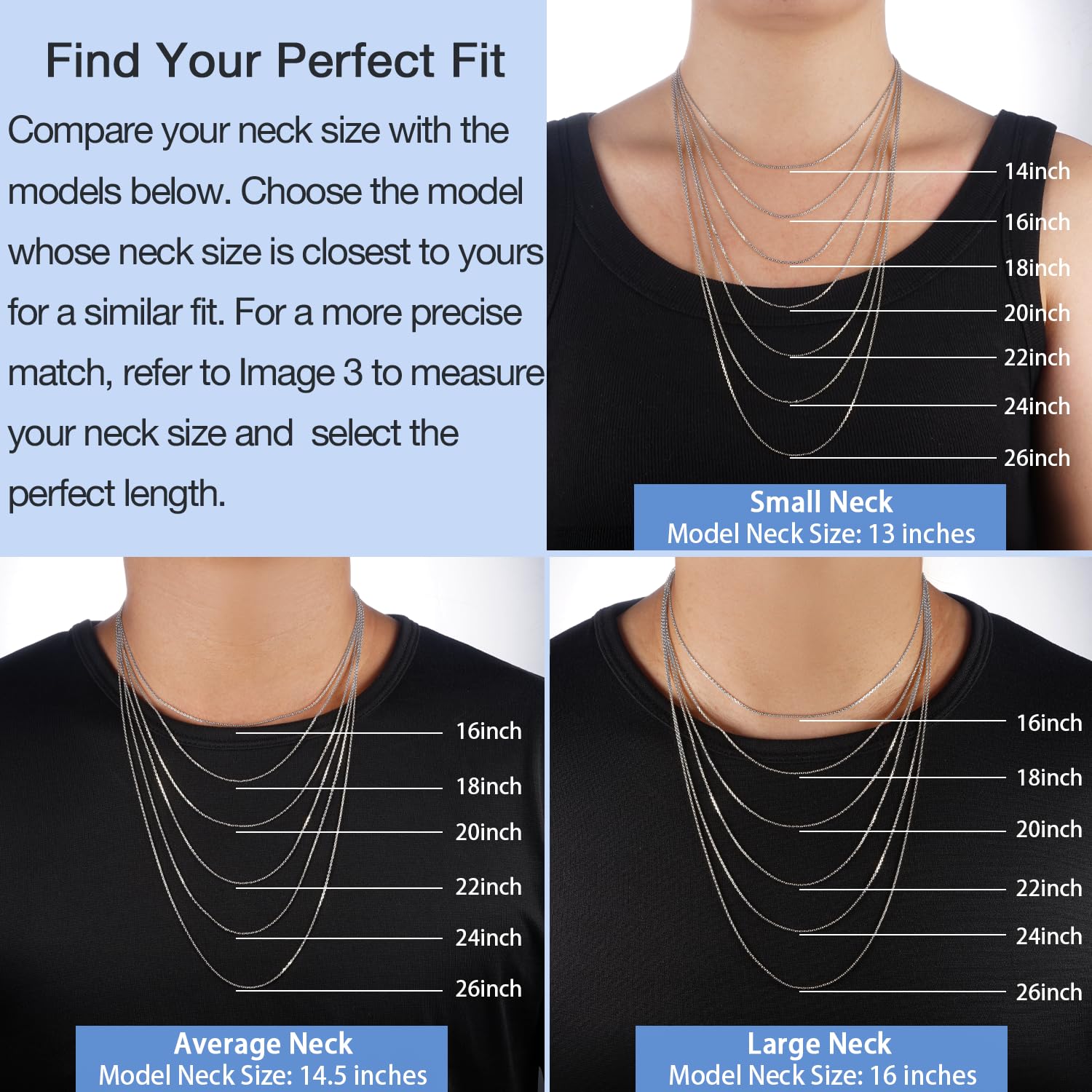 Jewlpire 925 Sterling Silver Chain Necklace Chain for Women 1.1mm Cable Chain Necklace Upgraded Spring-Ring Clasp - Thin & Sturdy - Italian Quality 18 Inch