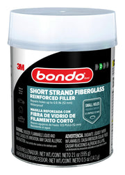 3M Bondo Short Strand Fiberglass Reinforced Filler 1.37 LB (621 g) with Bondo Cream Hardener 0.5 oz (14g), Repair Holes Up To 0.5 IN, Waterproof (SS-PT-ES)